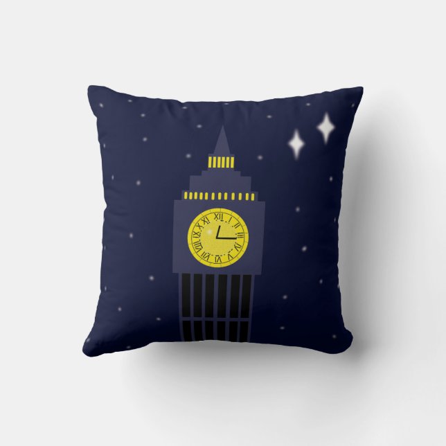 Peter Pan Neverland Magical Clocktower wishing  Cushion (Back)