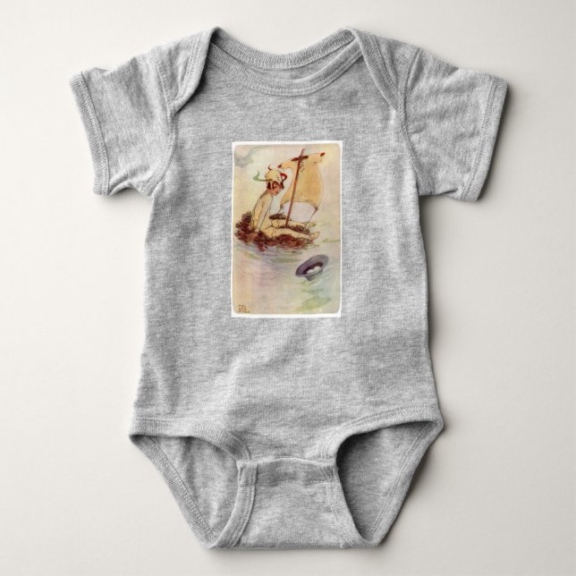 Peter Pan on Nest Raft Baby Bodysuit (Front)