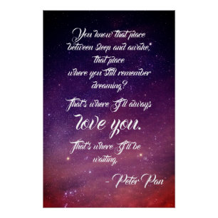 Peter Pan Quote   Poster