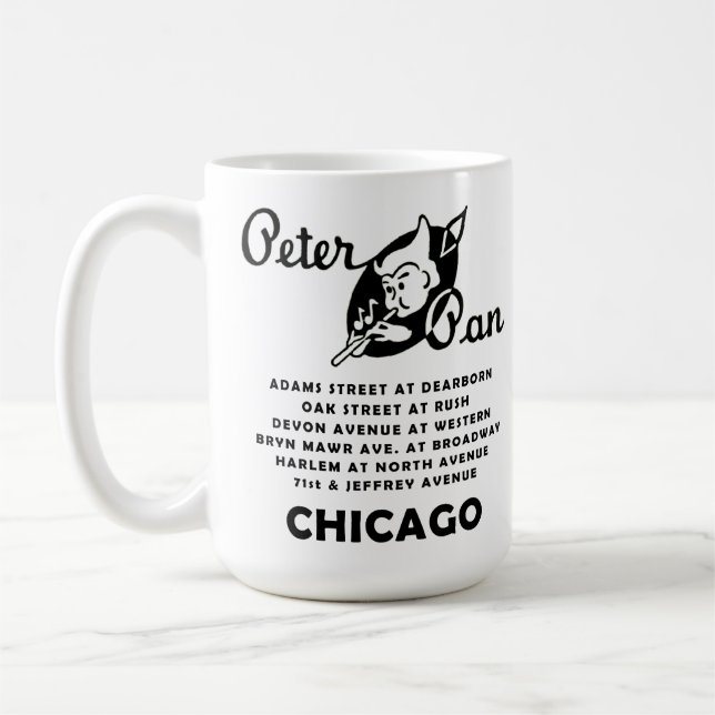 Peter Pan Snack Shop, Chicago Coffee Mug (Left)