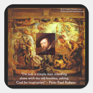 Peter Paul Rubens Art & Quote Gifts & Cards Square Sticker