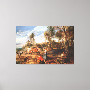 Peter Paul Rubens Milkmaids with Cattle in a Lands Canvas Print