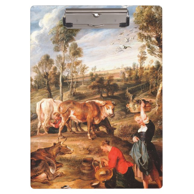 Peter Paul Rubens Milkmaids with Cattle in a Lands Clipboard (Front)