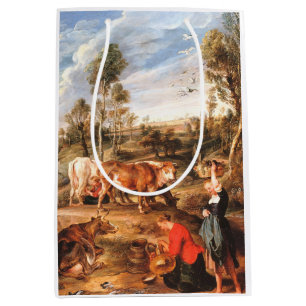 Peter Paul Rubens Milkmaids with Cattle in a Lands Medium Gift Bag