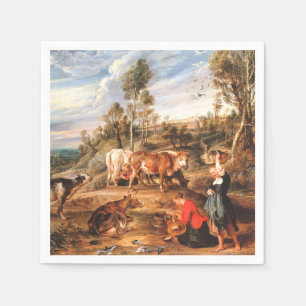 Peter Paul Rubens Milkmaids with Cattle in a Lands Napkin