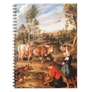 Peter Paul Rubens Milkmaids with Cattle in a Lands Notebook