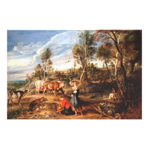 Peter Paul Rubens Milkmaids with Cattle in a Lands Photo Print