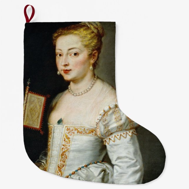 Peter Paul Rubens Portrait of a Lady Large Christmas Stocking (Front)
