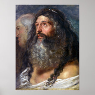 Peter Paul Rubens Study of Two Heads Poster