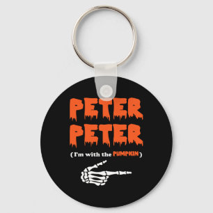 Peter Peter I'm With The Pumpkin Halloween Costume Key Ring