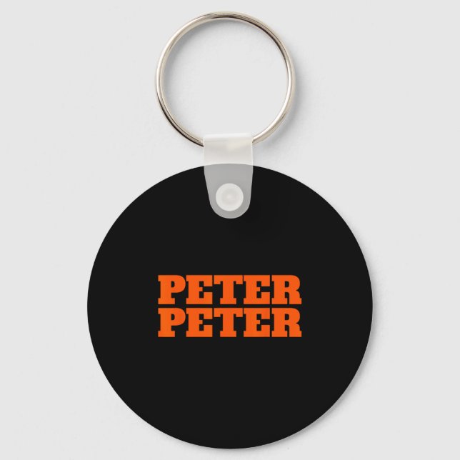Peter Peter Pumpkin Eater Halloween Couples Costum Key Ring (Front)
