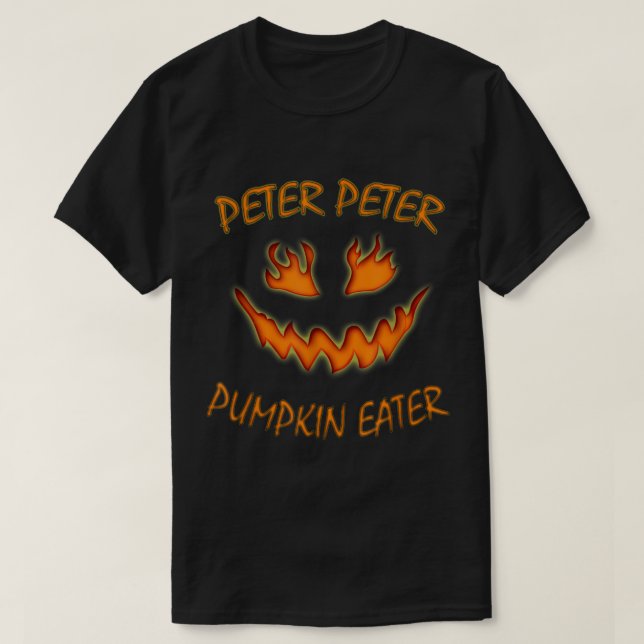 Peter Peter Pumpkin Eater Halloween Couples Costum T-Shirt (Design Front)