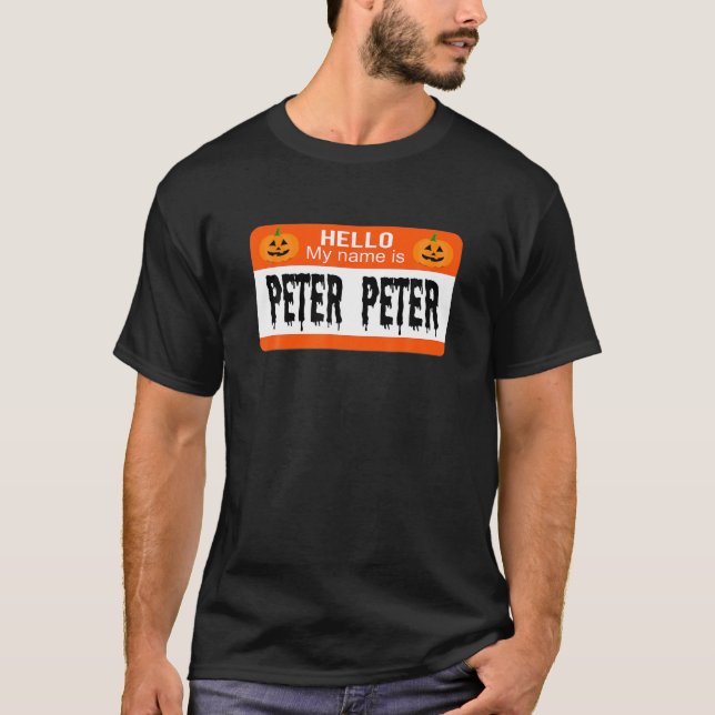 Peter Peter Pumpkin Eater Halloween Couples T-Shirt (Front)
