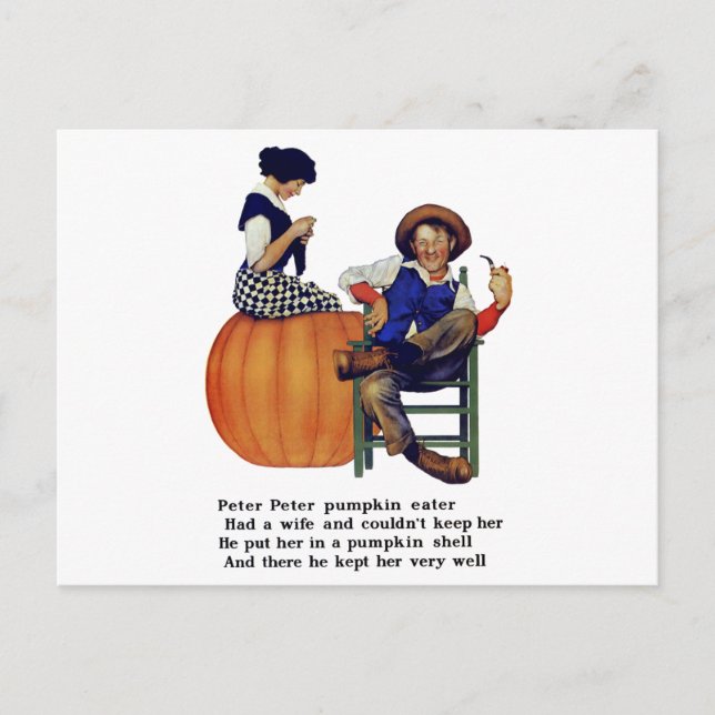 PETER PETER PUMPKIN EATER POSTCARD (Front)