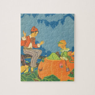 Peter Peter Pumpkin Eater, Vintage Nursery Rhyme Jigsaw Puzzle