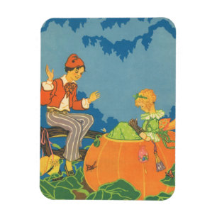 Peter Peter Pumpkin Eater, Vintage Nursery Rhyme Magnet