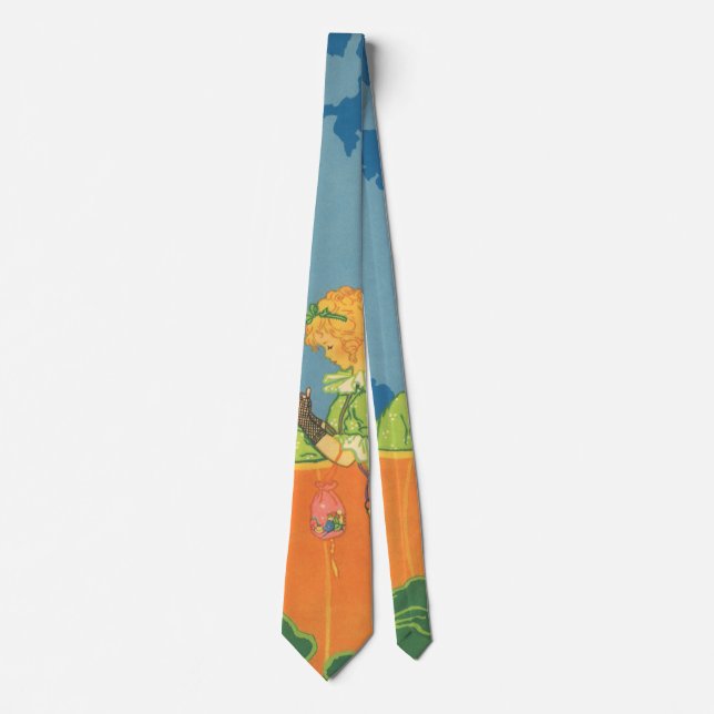 Peter Peter Pumpkin Eater, Vintage Nursery Rhyme Tie (Front)