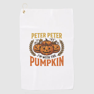 Peter Peter Pumpkin Vintage Halloween Shirt Design Golf Towel