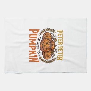 Peter Peter Pumpkin Vintage Halloween Shirt Design Tea Towel