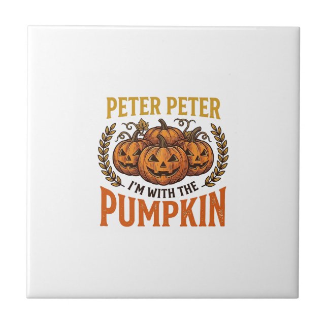 Peter Peter Pumpkin Vintage Halloween Shirt Design Tile (Front)