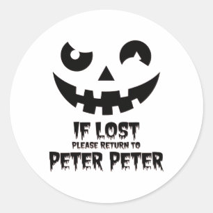 Peter Pumpkin Eater Halloween Couples Costume  Classic Round Sticker