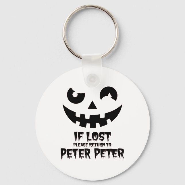 Peter Pumpkin Eater Halloween Couples Costume  Key Ring (Front)