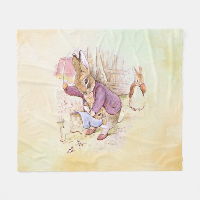 Peter Rabbit 9  Fleece Blanket (Front (Horizontal))