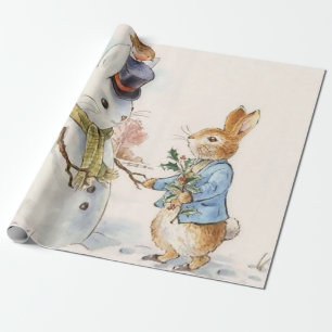 Peter Rabbit and the Snowman by Beatrix Potter Wrapping Paper