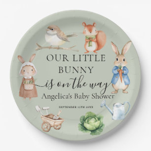 Peter Rabbit Animals Garden Tools Baby Shower  Paper Plate