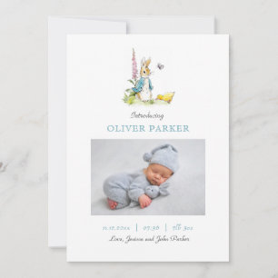 Peter Rabbit Baby Boy photo Birth Announcement