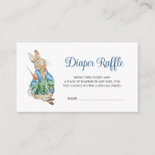 Peter Rabbit Baby Shower Diaper Raffle Enclosure Card