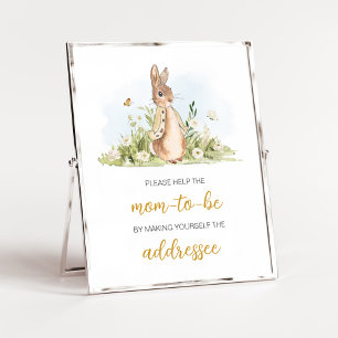 Peter Rabbit Baby Shower Envelope Station Poster