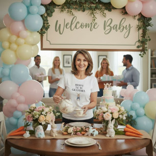 Peter Rabbit Baby Shower Hoppy To Be Grandma   Tri-Blend Shirt