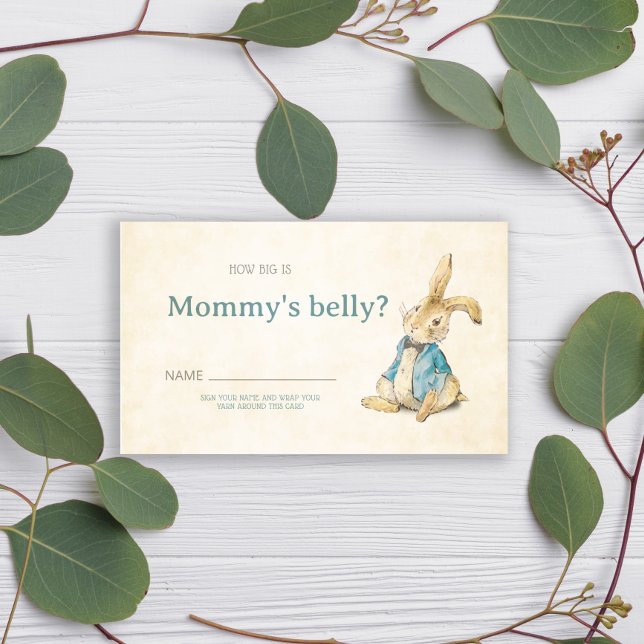 Peter Rabbit Baby Shower How Big Is Mummy's Belly Enclosure Card (Creator Uploaded)