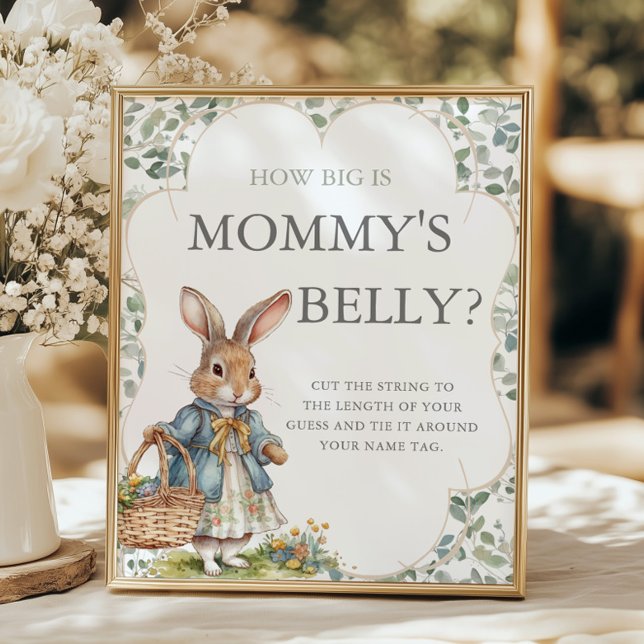 Peter Rabbit Baby Shower How Big Is Mummy's Belly Poster (Creator Uploaded)