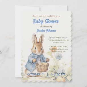 Peter Rabbit Baby Shower Invitation