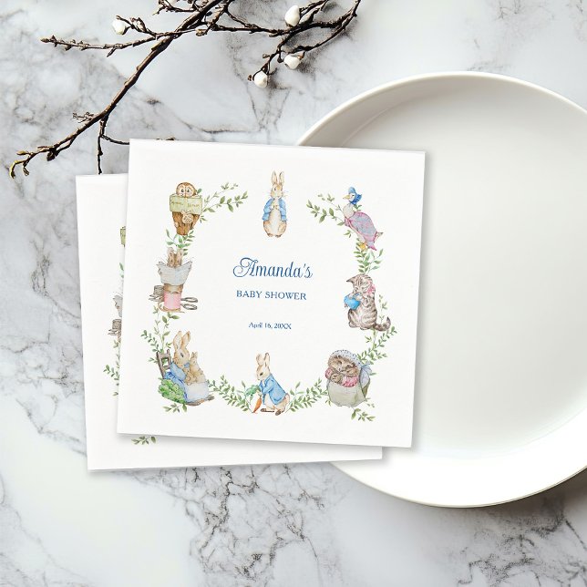 Peter Rabbit Baby Shower Napkin (Creator Uploaded)