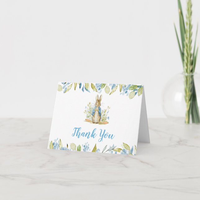 Peter Rabbit Baby Shower Thank You Card (Front)