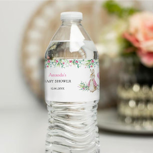 Peter Rabbit Baby Shower Water Bottle Label