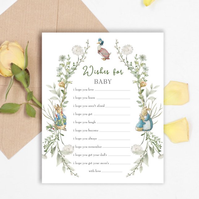 Peter Rabbit Baby Shower Wishes For Baby Game (Creator Uploaded)