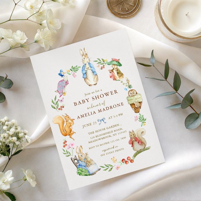 Peter Rabbit Beatrix Potter Baby Shower  Invitation (Creator Uploaded)