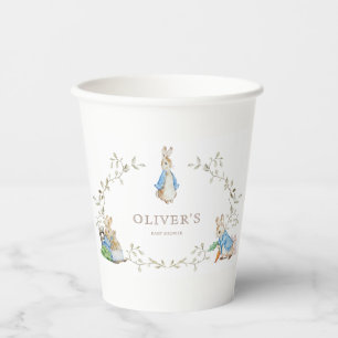 Peter Rabbit Beatrix Potter Greenery Watercolor  Paper Cups