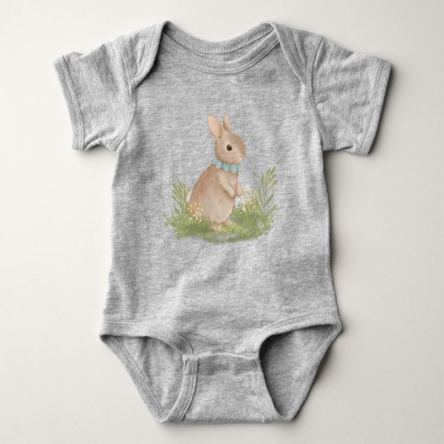 peter rabbit birthday baby bodysuit (Front)