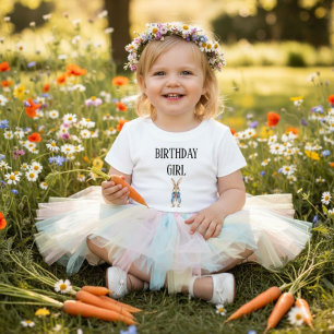 Peter Rabbit Birthday Girl Baby Matching Family  Baby T-Shirt