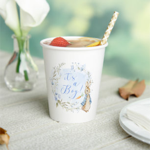 Peter Rabbit Blue It's a Boy Paper Cups