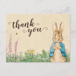 Peter Rabbit   Boy Baby Shower Thank You Postcard