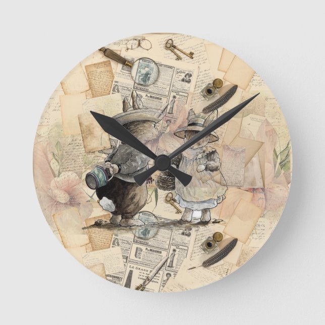 peter rabbit composition  round clock (Front)