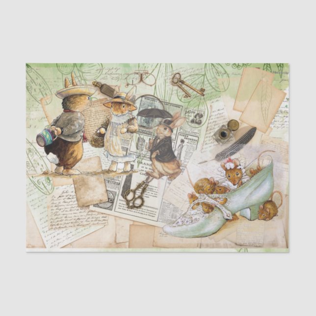 peter rabbit composition  tissue paper (Front)