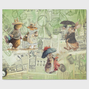 peter rabbit composition  wrapping paper