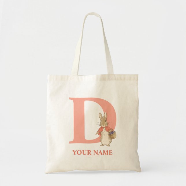 Peter Rabbit | Custom Flopsy - Letter D Tote Bag (Front)